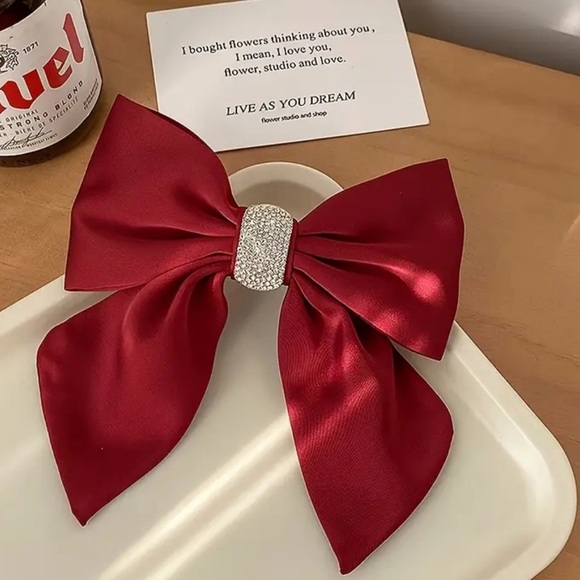Elegant Red Hair Bow main image 5